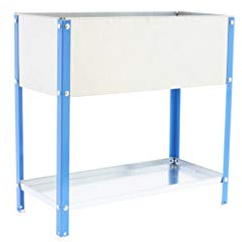 Simonrack Urban Garden Top Hochbeet Urban Garden Top, Blau/Galvanisiert 850 x 900 x 400 mm – Hochbeet – Blumenkasten aus Metall 100 kg