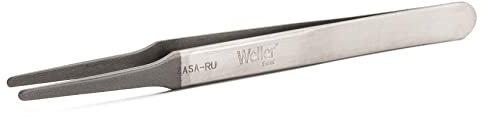 Weller EREM 2ASA Präzisionspinzette Mit Flachen Abgerundeten Spitzen, 120 mm