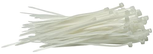 Draper 70390 - Bridas de nailon (2,5 x 100 mm, 100 unidades), color blanco