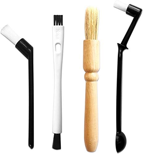 CKANDAY Coffee Grinder Cleaning Brush, Wood & Nylon Bristles, 3-in-1 Espresso Machine & Grinder Cleaner, Heat Resistant, Coffee, Tea, Spice & Pasta Maker Cleaner