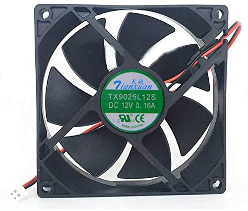 cooling fan Tianxuan TX9025L12S,Server Cooler Fan Tianxuan TX9025L12S DC 12V 0.16A, Processor Cooler Heatsink Fan for 90 * 90 * 25mm