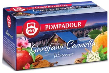 Pompadour 1913 | Infuso Garofano Cannella | Miscela Frutta Aromatizzata | Tisana Senza Caffeina - 20 Bustine di Tè (60 Gr)