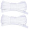 Stepace 2 Paia di Lacci Arrotondati da 60cm per Sneakers, Lunghezza 200cm 18 Colori, Lacci per Scarpe Bianco 120cm