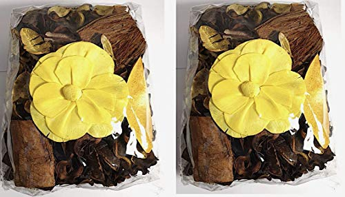 Youngland London Potpourri avec fleur et parfum, parfum citron, lot de 2 sachets