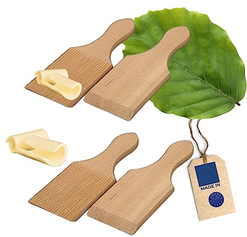 2X HOFMEISTER® Butterkugel-Former aus Holz, 18 cm, 1 Paar Brettchen mit Rillen zum Formen von Butter-Kugeln, inkl. Anleitung, Dekoration mit selbst hergestellter Butter Kugeln, Made in EU