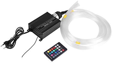 Ejoyous 150 Stück LED-Glasfaser-Licht, 16W RGB led Sternenhimmel glasfaser kit, für einen Sternenhimmel mit optischer Beleuchtung + Fernbedienung, DIY faseroptik strängefür roof(110-240V)