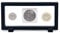 BSTCAR Münzrahmen Schwarz, Münzständer mit Basen 3D Schweberahmen Bargeld, Münzen, Schmuck, Steine, Medaillen, Briefmarken 18x9cm