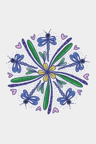 Dragonfly Mandala lined notebook