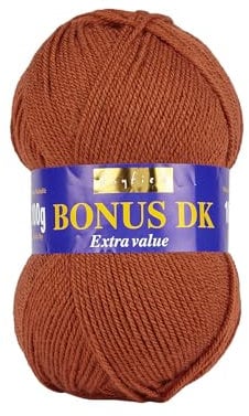 Sirdar Hayfield Bonus DK Double Knitting Yarn, Russet (557), 100g