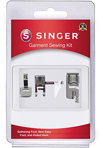 SINGER - Kit de Pieds Marcheurs pour vêtements, idéal pour la Couture, Les modifications et Les réparations, avec Fronces, Ourlet roulé et Pieds faciles à Coudre