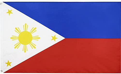 Vepoty Philippinen Flagge 90x150 cm Filipino Flag Messing -treffen Polyester Nylonflagge Langlebige Outdoor -Flagge