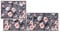 Astra Flauschige Sauberlaufmatte - Pure & Soft - Blumen grau-rosa 2er Set 50x70 & 50x150 cm - Waschbarer Küchenteppich innen - Türmatte strapazierfähig