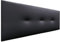 DHOME Kunstleder oder Acualine Stoff Kopfteil einfarbig mit Knöpfen gepolstert HIGH Range Luxus Bett Kopfteil Modernes Schlafzimmer Polsterung (Kuntsleder Schwarz, 135x50cm (Betten 120/135/140))