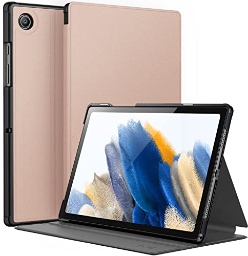 JETech Hülle für Samsung Galaxy Tab A8 10,5 Zoll 2021 (SM-X200/X205/X207), Schlank Folio Ständer Dünner Tablet Schutzhülle, Multi-Winkel Ansehen, Auto Wachen/Schlafen (Roségold)