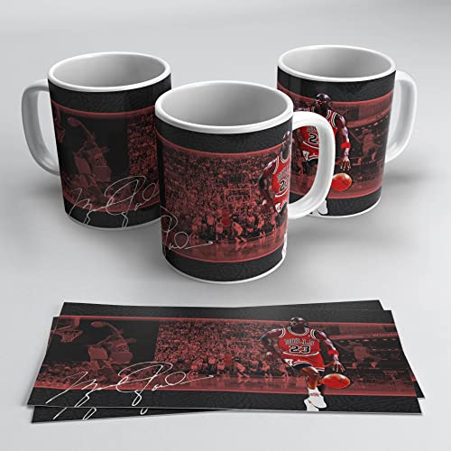 newseny Tasse Michael Jordan avec signature (cadeau pour fans de Jordan Air NBA) - Céramique 355 ml