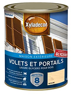 Xyladecor - Lasure Protectrice pour Bois Extérieur - Volets, Portails, Portes, Fenêtres - Couleur : Satin Incolore - Quantité : 1 L
