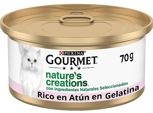 Purina Gourmet Nature's Creations Katzenfutter Nassfutter mit Thunfisch und Garnelen, 24 Dosen à 70 g