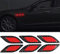 Minsezhi 6 Stück Reflektierende Aufkleber für Kotflügel, Reflektierender Warnaufkleber, Rot, Kunststoff, Sportlich, Autosticker, Aufkleber