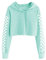 Cicy Bell Kapuzenpullover Für Mädchen Kinder Crop Tops Niedlich Plaid Langarm Mode Hoodie Sweatshirts Grün 140