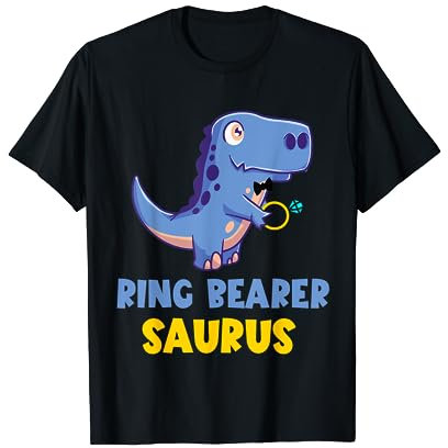 Ringträger Saurus T-Rex Ring Dino Hochzeit Party Sicherheit T-Shirt