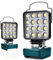 Lampada a batteria per Bosch 18 V, 48 W, senza fili, a LED, luminoso, portatile, per cantieri, con batteria di tipo C e ricarica USB