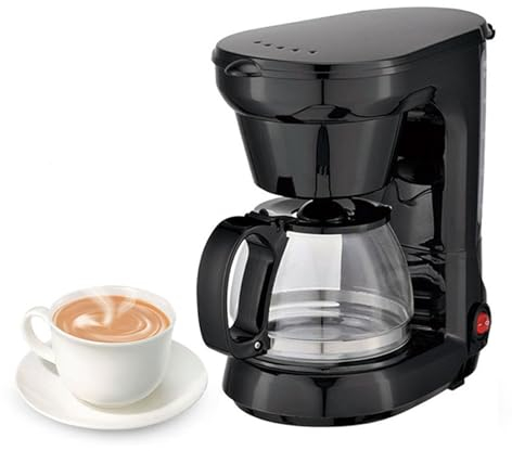 YOtat 6-cup Coffee Maker, Automatic Espresso Machine, Built-in Grinder, No Coffee Pods Required, Black and Stainless Steel