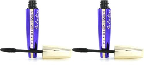 L'Oréal Paris Volume Million Lashes So Couture Mascara, schwarz - Wimperntusche für extra Definition und extra Volumen in purer Eleganz - 2er Pack (1 x 9 ml)