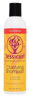 Jessicurl, Klärendes Shampoo, 8 Fl Oz, ohne Zusatz von Duftstoffen, ein routinemäßiger Neustart für welliges, lockiges und krauses Haar
