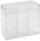 Acryl-Schmuck-Aufbewahrungsbox, Ohrring-Halter, Organizer-Tablett, transparente Ring-Vitrine, wiederverwendbare Kunststoff-Organizer-Box für Perlen-Schmuck (12 Fächer)