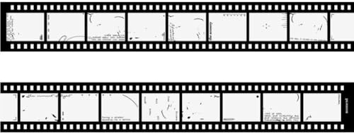 Ymxygz Filmstreifen-randband, Filmaufkleber, Filmdekoration, Filmrandrolle, Film-Party-Dekorationen, Schwarz-weiß-Film-Motto-Party-Dekoration, Heim-DIY