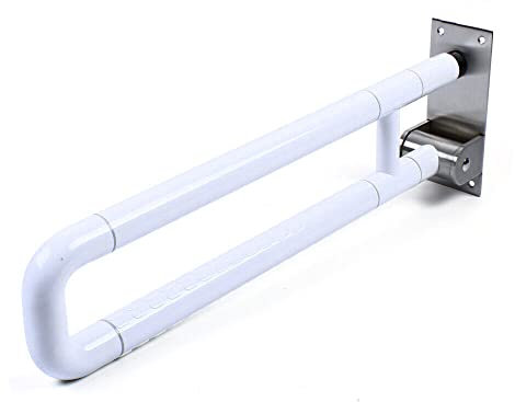 Klappbarer Toiletten Stützklappgriff Klappgriff,Aufstehhilfe Haltegriffe für Senioren Stützgriff Wandmontage,WC Aufstehbügel Klappgriff Edelstahl 150kg