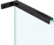 LukLoy Fixed Glass Bracket Wall to Glass Shower Support Bar L Shape Stabilizer Mounting Bracket for 8-12mm Shower Glass Panel, No Drill in Glass (Black, Glass on Right)