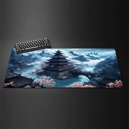Loft Cloud Gaming Mouse Pad Large Mouse Mat,800x400x2mm Washable Laptop Desk Pad,with Non-Slip Rubber Base and Durable Stitched Edge,Extended Mousepad XXL for Office/Gaming
