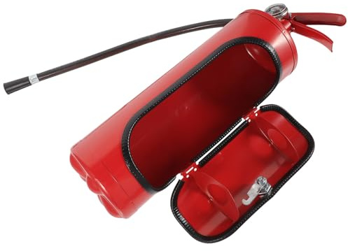 LOPUNER Contenitore per Vino in Metallo Design Estintore, Porta Bottiglie Raffinato e Creativo, Scatola Rossa per Conservazione Comoda, Regalo Uomo per Occasioni Speciali
