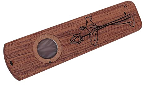 KIMISS Hölzerne Kazoo-Flöte – Einfach zu Bedienendes Blasinstrument für Akustikgitarre und Ukulele, Tragbares Musikzubehör (Ebenholz)