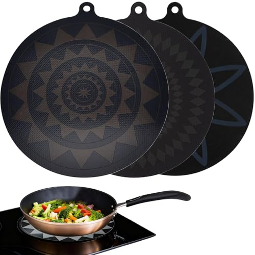 3 Pièces Kit de Protection pour Plaque de Cuisson à Induction, Tapis Plaque Induction Résistant Jusqu’à 250°C Protege, pour Tapis Antidérapant pour Empêcher Les Casseroles de Glisser