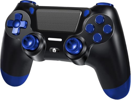 BJXOZ Wireless Controller for PS4 Controller, Gamepad with USB-C Port | Dual Vibration, Six-axis Gyroscope Sensor, Speaker, 3.5mm Headphone Jack, Touchpad, Compatible with PS4/Slim/Pro/PC