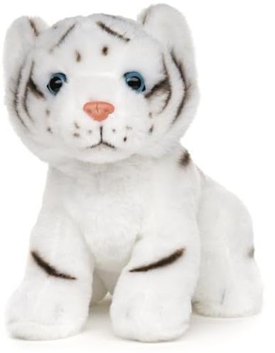 Uni-Toys - Weißer Tiger Baby, sitzend - 18 cm (Höhe) - Plüschtier, Kuscheltier