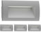 ledscom.de 4 Stück LED Wandeinbauleuchte ZIBAL, Downlight für außen, IP65, grau matt, 140 x 70mm, 3,3 W, 209lm, warmweiß