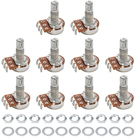 Pxyelec B500K OHM Audio POTS Guitar Potentiometer Replacement for Electric Guitar Pack of 10