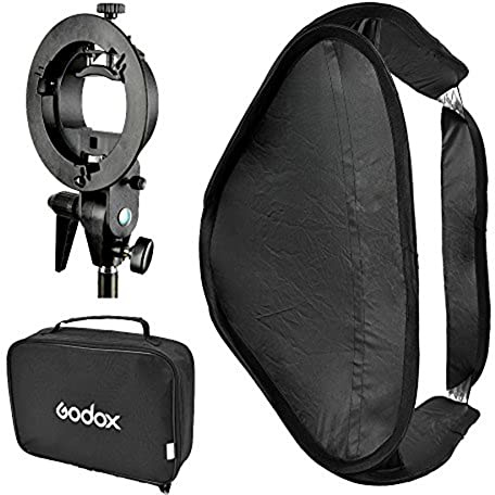 GODOX Softbox con soporte tipo S Bowens S soporte plegable mini tamaño 60 x 60 cm caja suave kit para flash cámara estudio fotografía