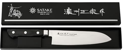 Damast Santoku Küchenmesser DSS Sword Smith Messer hergestellt in Japan HRC 61-62 Klinge 18 cm 69 Lagen