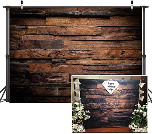 CYLYH 7x5ft Brown Wood Backdrop for Photography Customized Vintage Background for Photo Studio Props D104
