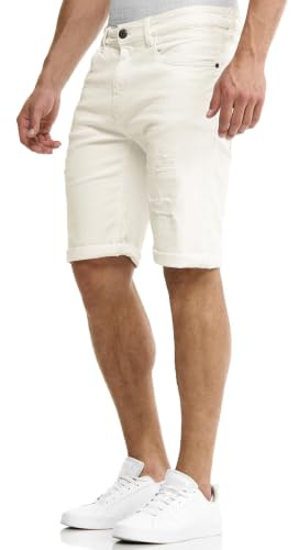 Indicode Herren Caden Jeans Shorts mit 5 Taschen Denimstyle aus Baumwolle | Lässige Herrenshorts für Alltag und Freizeit im 5-Pocket-Look, Jeansshorts, Bermudas, Sommerhose, kurze Denim Hose für Männer