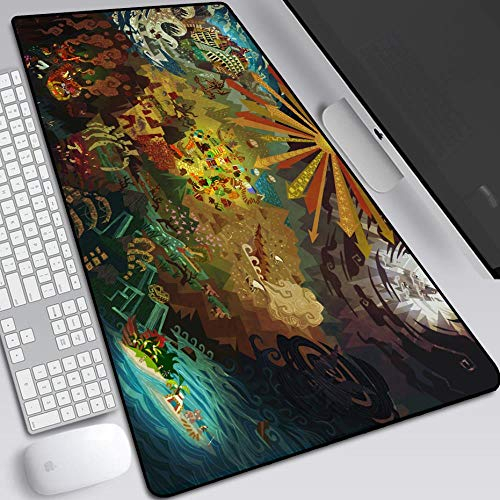 Mauspad Monster Hunter 900X400mm Mauspad, Speed Gaming Mousepad, Erweitertes XXL großes Mousemat mit 3mm starker Basis, für Notebooks, PC, B