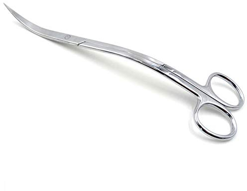 Dorime Professionelle Aquarium Wasserpflanze Reinigungs-Werkzeuge Zangen Scheren Lange Edelstahl-Welle Schere gebogen Pet Supplies