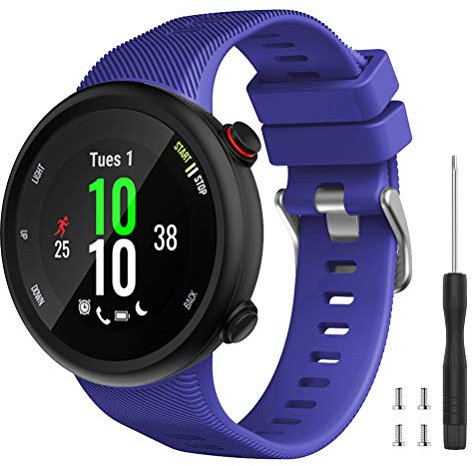 Watbro Kompatibel mit Garmin Forerunner 45S Band, weiches Silikon-Sport-Ersatzarmband, Fitness-Armband für Garmin Forerunner 45S Smartwatch