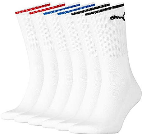 PUMA Crew, Calzini Unisex - Adulto, Bianco 946, 39-42 (Pacco da 3)