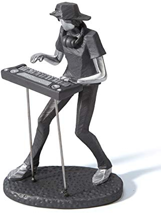 HAUCOZE Musiker Skulptur Deko Klavie Arts Figuren Modern Statue Geschenk Polyresin 25cm