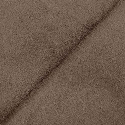 DESHOME Alessia 5 Meter - Stoff Meterware aus wasserabweisendem Mikrofaser, Stoffe für Sofa, Kissen, Möbelstücke, Stühle Beziehen Grau braun